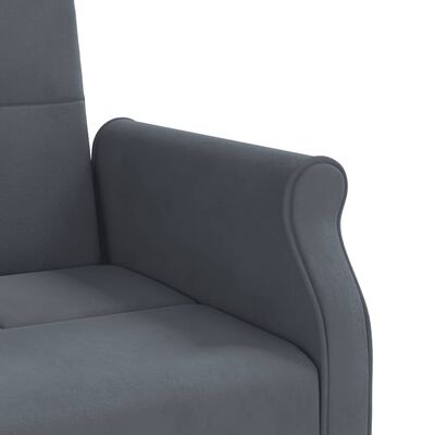 vidaXL Canapé-lit avec coussins gris foncé velours