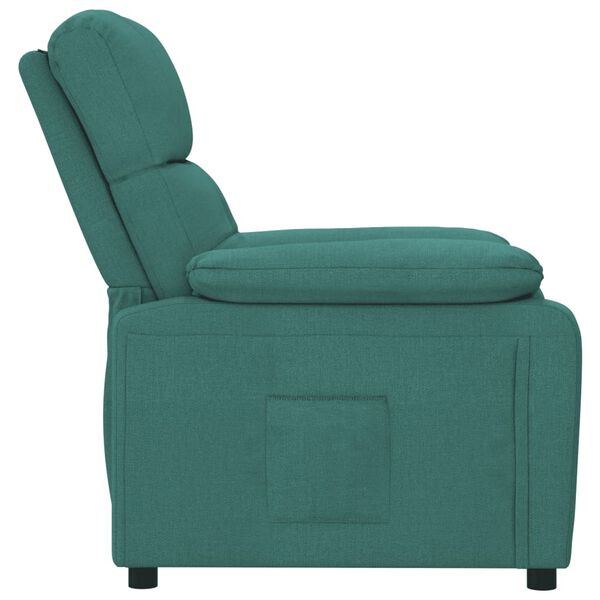 vidaXL Fauteuil inclinable Vert fonc&eacute; Tissu