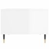 vidaXL Table basse Blanc brillant 60x50x36,5 cm Bois d'ing&eacute;nierie