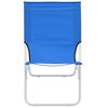 vidaXL Chaises de plage pliables lot de 2 Bleu