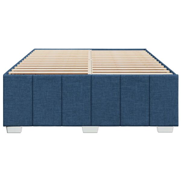 vidaXL Cadre de lit sans matelas bleu 160x200 cm tissu