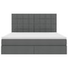 vidaXL Lit avec rangement et matelas Gris fonc&eacute; 180 x 200 cm Polyester
