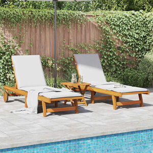 vidaXL Chaises longues lot de 2 Bois d'acacia solide
