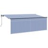 vidaXL Auvent r&eacute;tractable Bleu et Blanc 350 x 200 cm