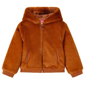 Veste à capuche pour enfants cognac 104