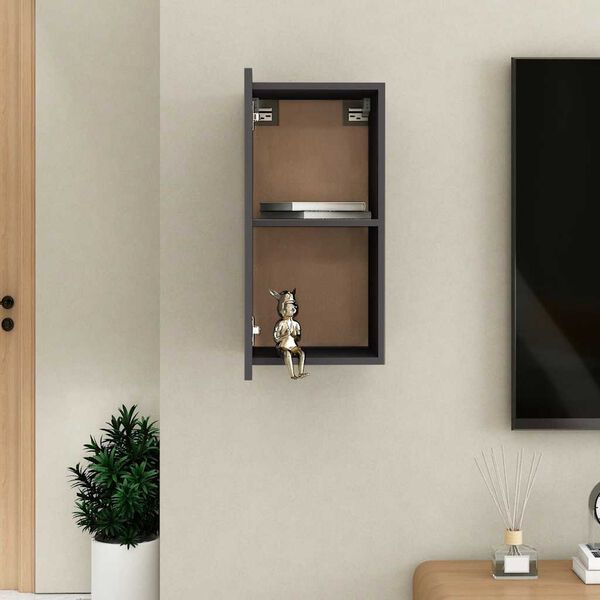 vidaXL Meuble TV Gris 30,5x30x60 cm Bois d&rsquo;ing&eacute;nierie