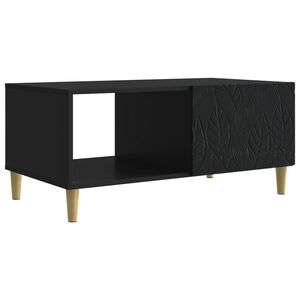 vidaXL Table basse Noir 90 x 50 x 40 cm Bois d'ing&eacute;nierie
