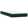 vidaXL Sommier &agrave; lattes de lit et matelas vert fonc&eacute; 90x210 cm velours