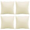 vidaXL Coussins décoratifs lot de 4 crème 50x50 cm tissu