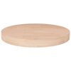 vidaXL Dessus de table rond &Oslash;50x4 cm Bois de ch&ecirc;ne massif non trait&eacute;