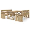 vidaXL Ensemble &agrave; manger de jardin 3 pcs Bois de pin impr&eacute;gn&eacute;