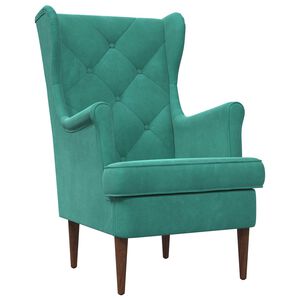 vidaXL Fauteuil Turquoise Velours