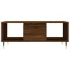 vidaXL Table basse Ch&ecirc;ne marron 90x50x36,5 cm Bois d'ing&eacute;nierie