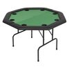 vidaXL Table de poker pliable pour 8 joueurs 2 plis Octogonale Vert