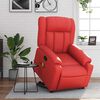 vidaXL Fauteuil inclinable de massage Rouge Similicuir