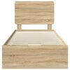 vidaXL Cadre de lit Ch&ecirc;ne Sonoma 75 x 190 cm Bois Ing&eacute;nierie