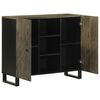 vidaXL Buffet noir 90x33x75 cm bois massif de manguier