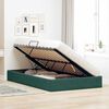 vidaXL Lit de Rangement avec matelas Vert fonc&eacute; 120 x 200 cm Velours