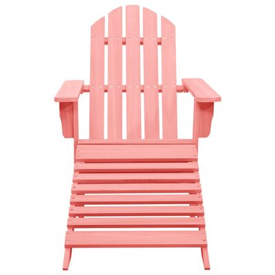 vidaXL Chaise de jardin Adirondack avec pouf bois de sapin solide rose