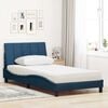vidaXL Lit avec matelas Hanko bleu 100x200 cm tissu