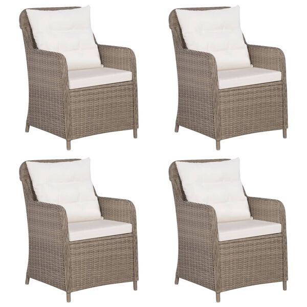 vidaXL Ensemble &agrave; manger de jardin 5 pcs Marron