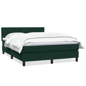 vidaXL Sommier &agrave; lattes de lit et matelas vert fonc&eacute; 160x220cm velours