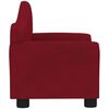 vidaXL Canap&eacute; pour enfants Rouge bordeaux Velours