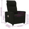 vidaXL Fauteuil électrique de massage Noir Tissu