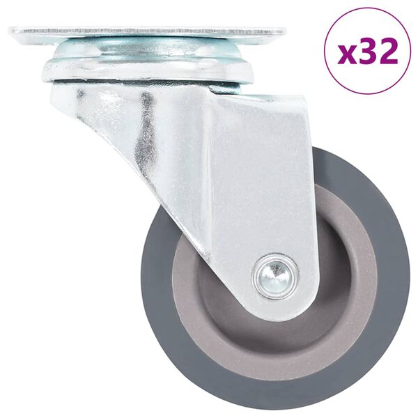 vidaXL 32 pcs Roulettes pivotantes 50 mm