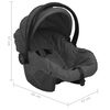 vidaXL Poussette pour b&eacute;b&eacute; 3-en-1 Gris fonc&eacute; Aluminium