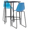 vidaXL Ensemble de bar 3 pcs Plastique Bleu