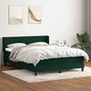 vidaXL Sommier &agrave; lattes de lit et matelas vert fonc&eacute; 160x220cm velours