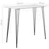 vidaXL Ensemble de bar 7 pcs Blanc et noir