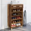 vidaXL Cabinet &agrave; chaussures avec tiroir Bois ancien 60 x 35 x 105 cm