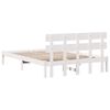vidaXL Cadre de lit Blanc 150 x 200 cm Bois de pin massif