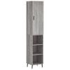 vidaXL Buffet haut Sonoma gris 34,5x34x180 cm Bois d'ing&eacute;nierie