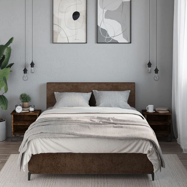 vidaXL Tables de chevet 2 pcs ch&ecirc;ne fum&eacute; 40x30x40 cm bois d'ing&eacute;nierie