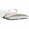 vidaXL Cadre de lit sans matelas blanc 200x200 cm bois massif de pin