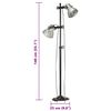 vidaXL Lampadaire avec 2 abat-jour Argenté E27 Fonte