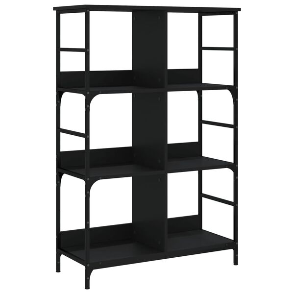 vidaXL Bibliothèque noir 78,5x33x117,5 cm bois d'ingénierie