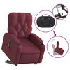 vidaXL Fauteuil inclinable de massage &eacute;lectrique Rouge bordeaux Tissu