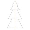 vidaXL Arbre de Noël cône 300 LED d'intérieur/d'extérieur 120x220 cm