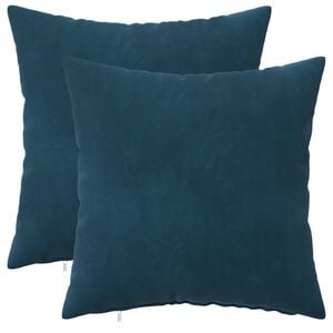 vidaXL Housse de coussin 2 pcs HEERLEN Bleu 30 x 30 cm Velours