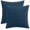 vidaXL Housse de coussin 2 pcs ALMELO Bleu marine 45 x 45 cm