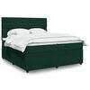 vidaXL Sommier &agrave; lattes de lit et matelas Vert fonc&eacute; 200x200cm Velours