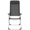 vidaXL Chaise pliante de camping lot de 2 Noir Aluminium