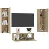 vidaXL Ensemble de meubles TV 3 pcs Ch&ecirc;ne sonoma Bois d'ing&eacute;nierie