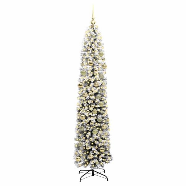 vidaXL Sapin de No&euml;l artificiel Vert 210 cm PVC et acier et plastique
