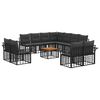 vidaXL Ensemble de canap&eacute;s d'ext&eacute;rieur 12 pcs Noir et Gris fonc&eacute;