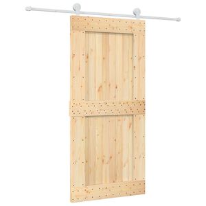 vidaXL Porte coulissante Naturel et Blanc 95 x 210 cm